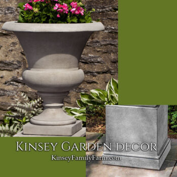 Kinsey Garden Decor Wilton Urn shelbourne pedestal