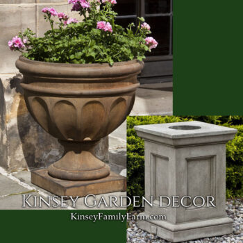 Kinsey Garden Decor augusta urn barnett pedestal
