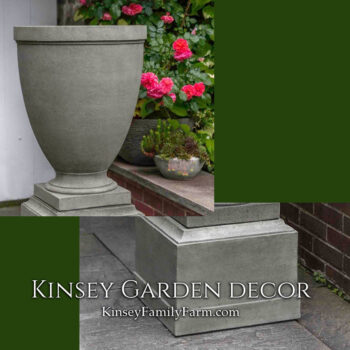 Kinsey Garden Decor capitol hill urn rustic short pedestal