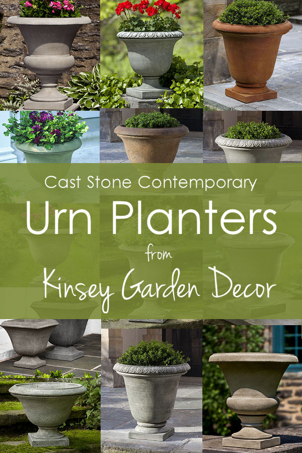 Kinsey Garden Decor cast stone contemporary urn planters