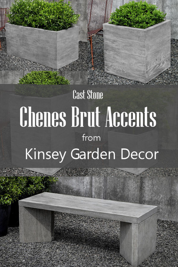 Kinsey Garden Decor Chenes Brut stone garden accents