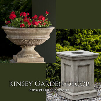 Kinsey Garden Decor coachhouse urn barnet pedestal