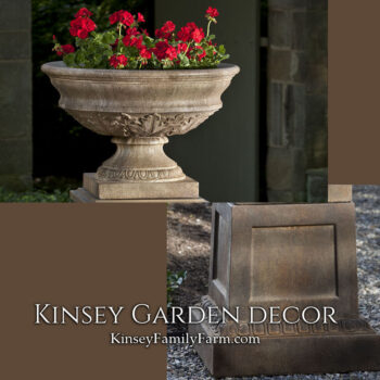 Kinsey Garden Decor coachhouse urn jefferson pedestal