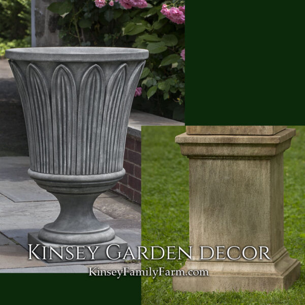 Kinsey Garden Decor las palmas urn greenwich pedestal