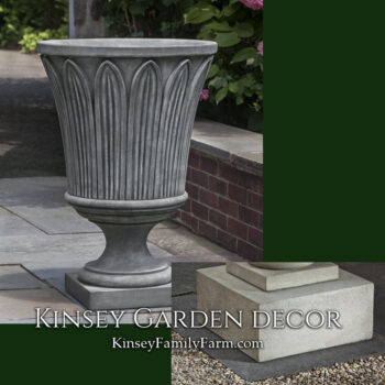 Kinsey Garden Decor las palmas urn textured square pedestal