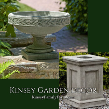 Kinsey Garden Decor laurel banded urn barnett pedestal
