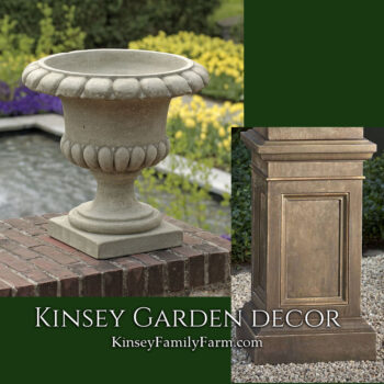 Classic Garden Urn Planter with Pedestal Orlandi Statuary-Two Piece Set 