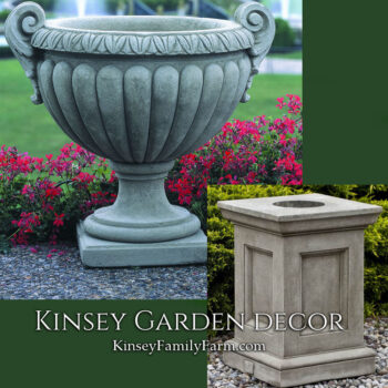Kinsey Garden Decor longwood volute handle urn barnett pedestal