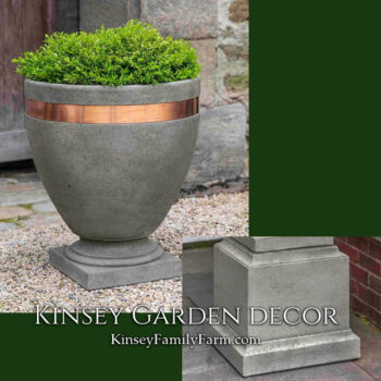 Moderne Tapered Tall Cast Stone Planter Kinsey Garden Decor