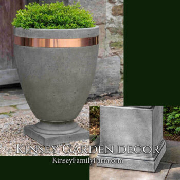 Kinsey Garden Decor moderne tall planter shelbourne pedestal