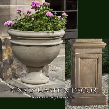 Kinsey Garden Decor montgomery urn coachhouse pedestal