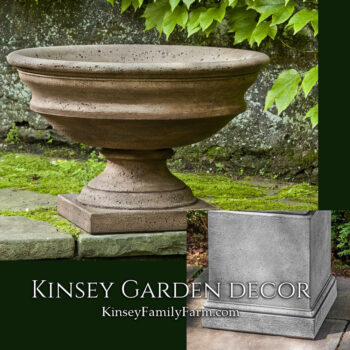 Kinsey Garden Decor newberry urn shelbourne pedestal