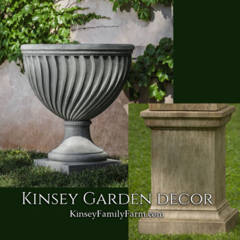 Kinsey Garden Decor quadrille urn pedestal