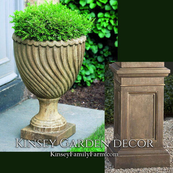 Kinsey Garden Decor ravenna urn coachhouse pedestal