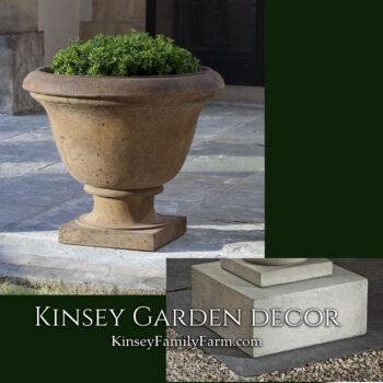Kinsey Garden Decor rustic greenwich urn textured pedestal