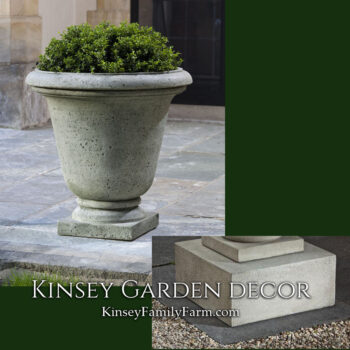 Kinsey Garden Decor rustic hampton urn textured pedestal