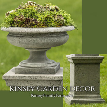 Kinsey Garden Decor rustic palazzo urn greenwich pedestal