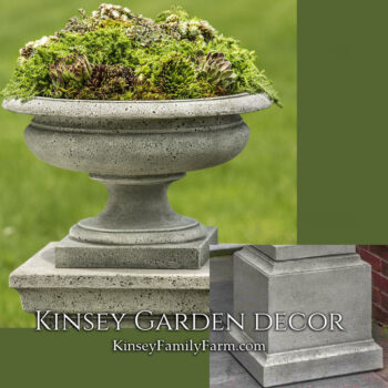Kinsey Garden Decor rustic palazzo urn tall pedestal
