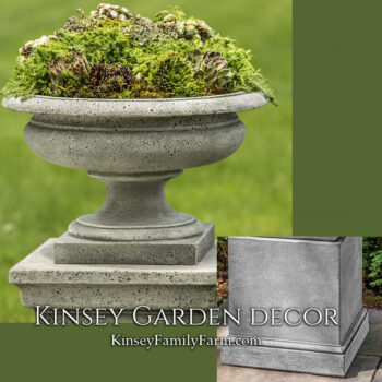 Kinsey Garden Decor rustic palazzo urn shelbourne pedestal