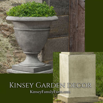 Kinsey Garden Decor rustic james urn savoy pedestal