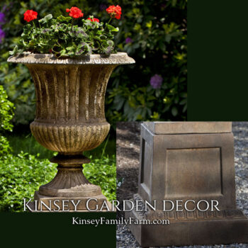 Kinsey Garden Decor smithsonian classical urn jefferson pedestal