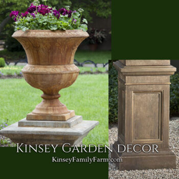 Kinsey Garden Decor smithsonian flight fancy urn coachhouse pedestal