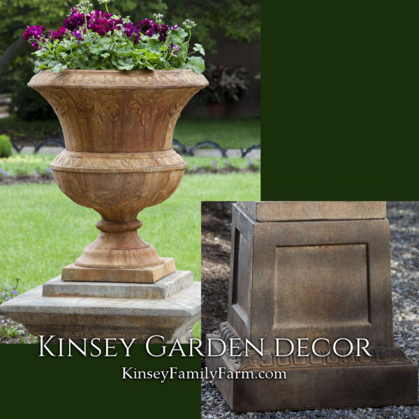 Kinsey Garden Decor smithsonian flight fancy urn jefferson pedestal