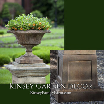 Kinsey Garden Decor smithsonian fluted valentine urn jefferson pedestal