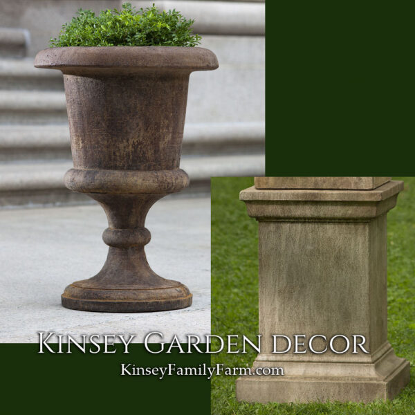 Kinsey Garden Decor smithsonian goblet urn greenwich pedestal
