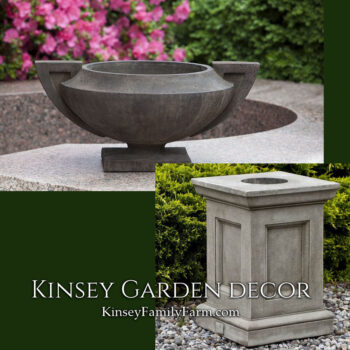 Kinsey Garden Decor smithsonian grecian urn barnett pedestal