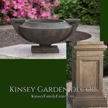 Kinsey Garden Decor smithsonian grecian urn coachhouse pedestal