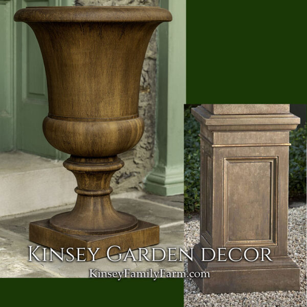 Kinsey Garden Decor soane urn coachhouse pedestal
