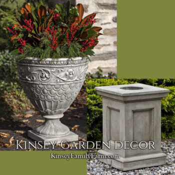 Kinsey Garden Decor valadier urn barnett pedestal