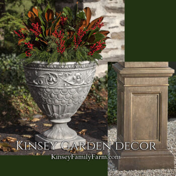 Kinsey Garden Decor valadier urn coachhouse pedestal