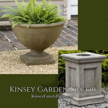 Kinsey Garden Decor williamsburg bassett hall urn barnett pedestal