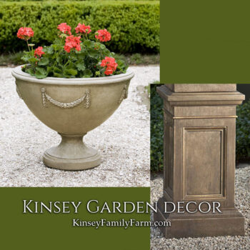 Williamsburg Neoclassic Urn Outdoor Planter on Tall Pedestal