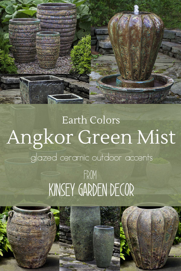 Kinsey Garden Decor ceramic Angkor green mist outdoor accents