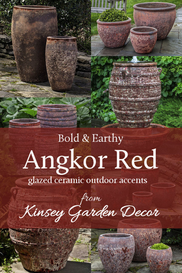 Kinsey Garden Decor ceramic garden decor Angkor red