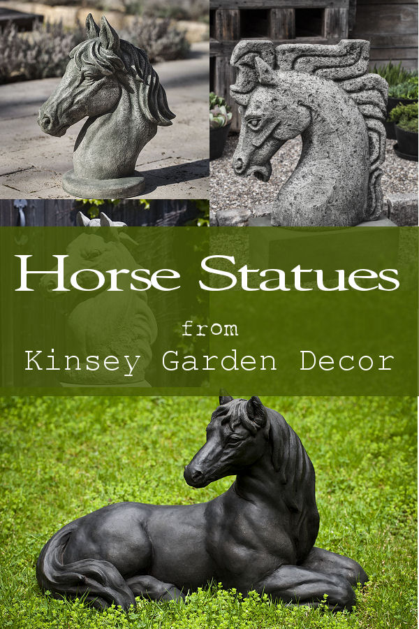 Stone Large Horse Outdoor Statue, Horse Statues For Gardens