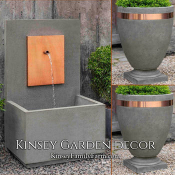 Kinsey Garden Decor mc2 fountian planters set