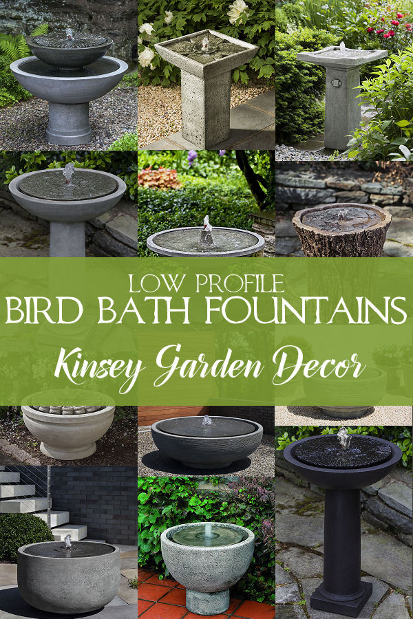 Kinsey Garden Decor short bird bath water fountains