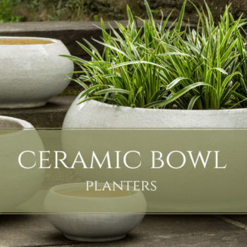 Ceramic Low Profile, Bowl Planters
