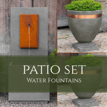 Outdoor Fountain Planter Patio Sets