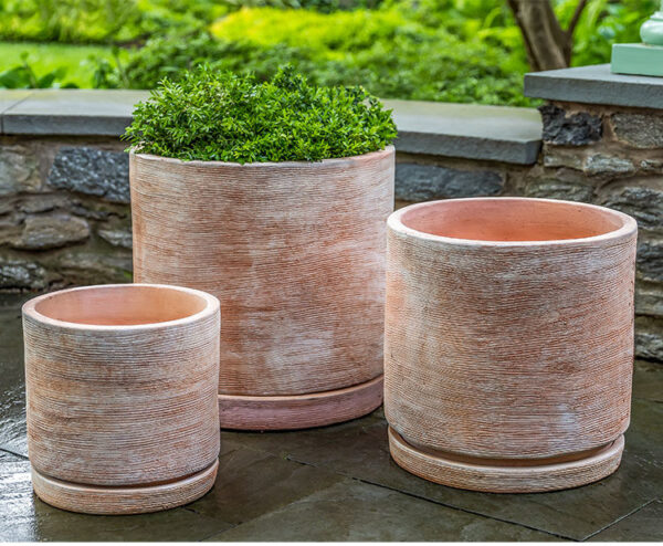Kinsey Garden Decor Sgraffito Planter Terra Cotta