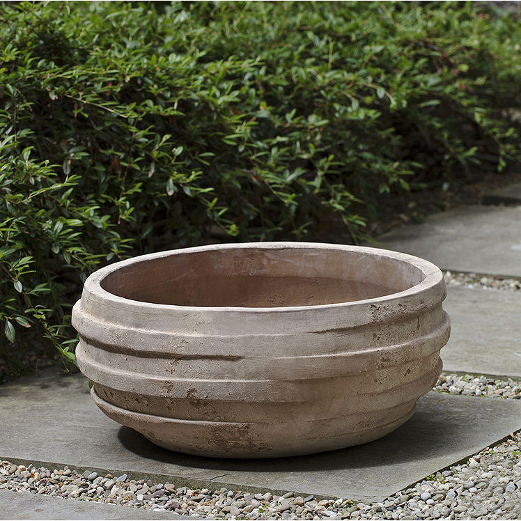 Shallow Bowl Outdoor Terra Cotta Pots, Garden Bowl Planter Pot