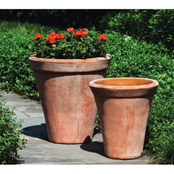 Tusco Products RR155TC Rolled Rim Garden Pot 15.5-Inch Terra Cotta 